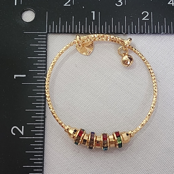 Little Child Girl's Gold Filled Bracelet with Crystal Stones New - Picture 3 of 6